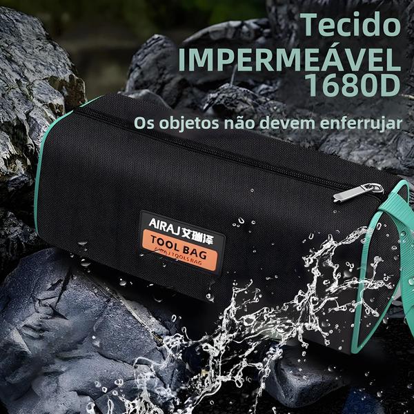 Imagem de Bolsa de Ferramentas Multifuncional Pequena para Eletricistas - Armazenamento de Hardware de Rede