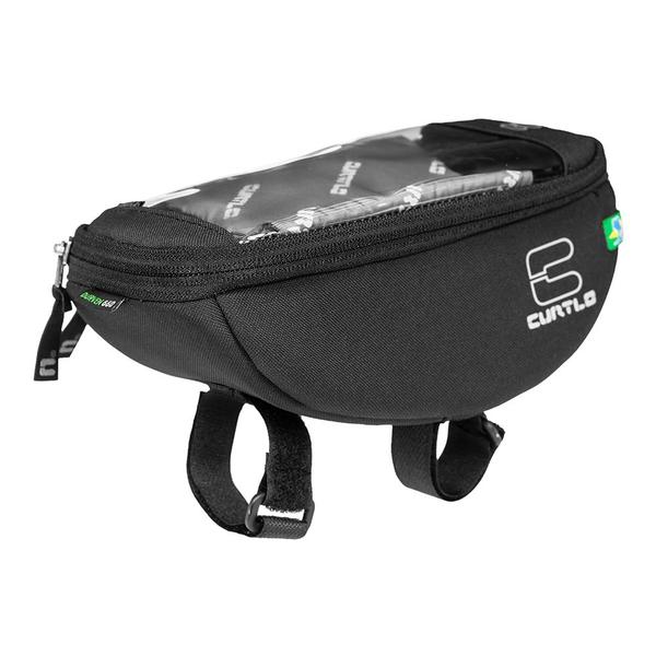 Imagem de Bolsa De Guidão para Bicicleta Curtlo Bag Bike Impermeável Touch Phone Plus 0,5L Preto