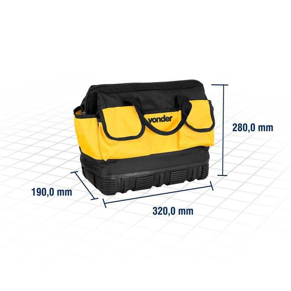 Imagem de Bolsa de lona para ferramentas 320 x 190 x 280 mm com 18 bolsos - BL 010 - Vonder