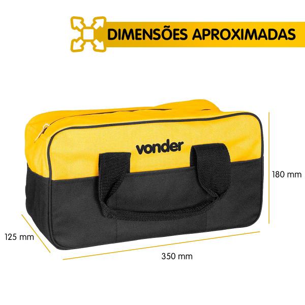 Imagem de Bolsa de Lona Reforçada Para Ferramentas BL 005 Vonder Cor Amarelo Preto