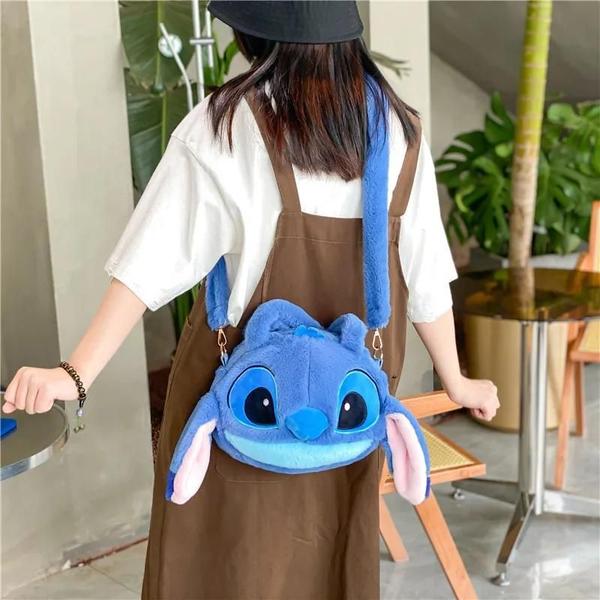 Imagem de Bolsa de Mensageiro Kawaii Lilo & Stitch - Pelúcia Macia para Meninas