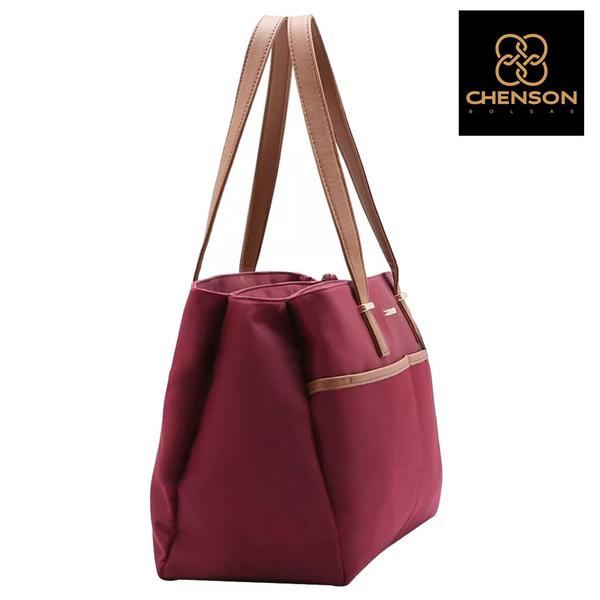 Imagem de Bolsa de Ombro Feminina Microfibra Estilo Tote Chenson 3184600