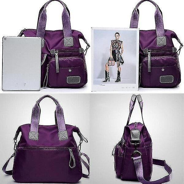 Imagem de Bolsa de ombro grande de tecido oxford roxo para mulher