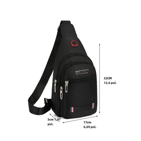 Imagem de Bolsa de Peito Crossbody Masculina - Multifuncional para Esportes ao Ar Livre