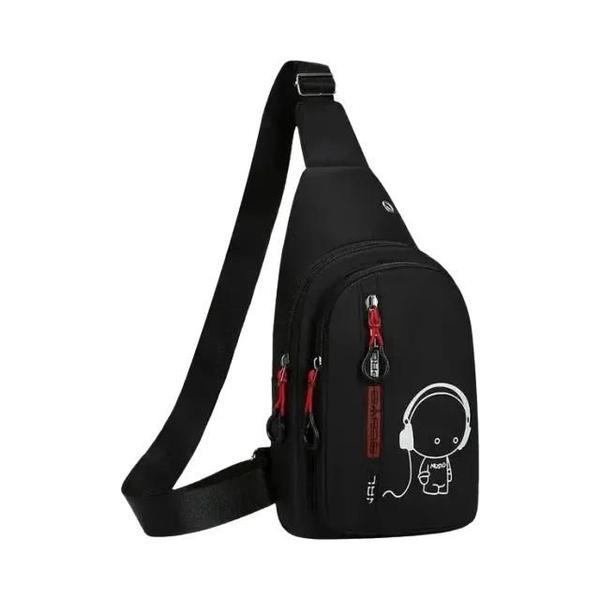 Imagem de Bolsa de Peito Masculina de Grande Capacidade - Crossbody para Esportes e Lazer