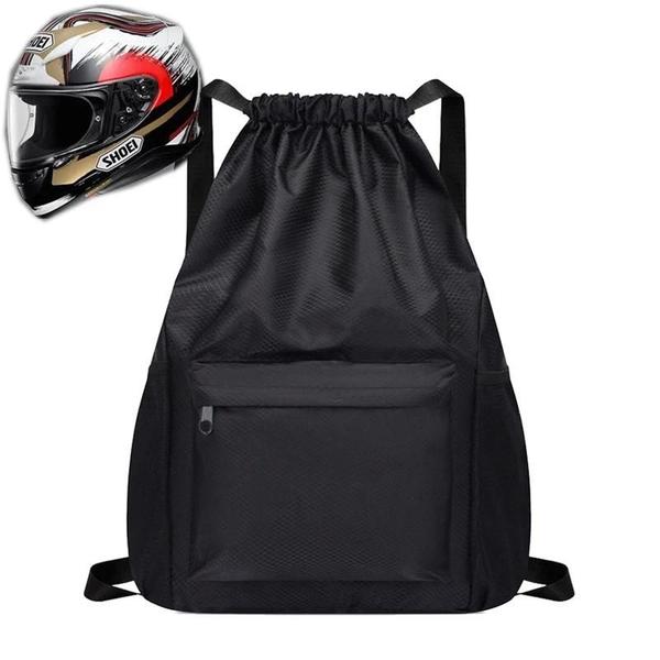 Imagem de Bolsa De Pelúcia Para Capacete De Motocicleta Com Bolso De Corda Única Para Proteção Completa Da