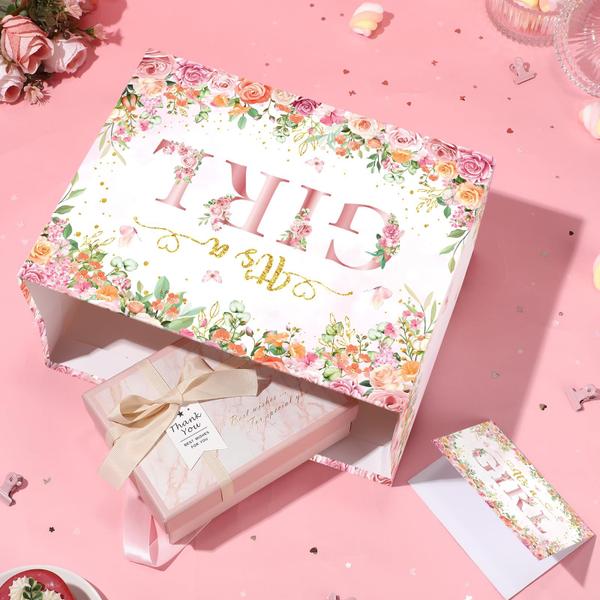 Imagem de Bolsa de presente Wayyogh Rose Gold It's a Girl Baby Shower Girl