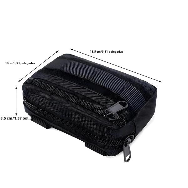 Imagem de Bolsa de Quadril Tática EDC Masculina - Molle, Dupla Camada, Oxford - Para Acampamento