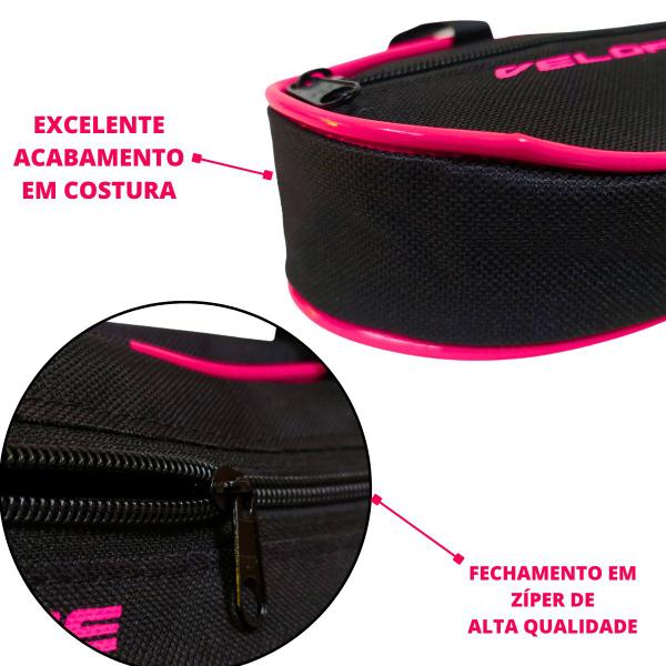 Imagem de Bolsa De Quadro Baguete Bike Bicicleta Mtb Speed Nylon Cor Rosa