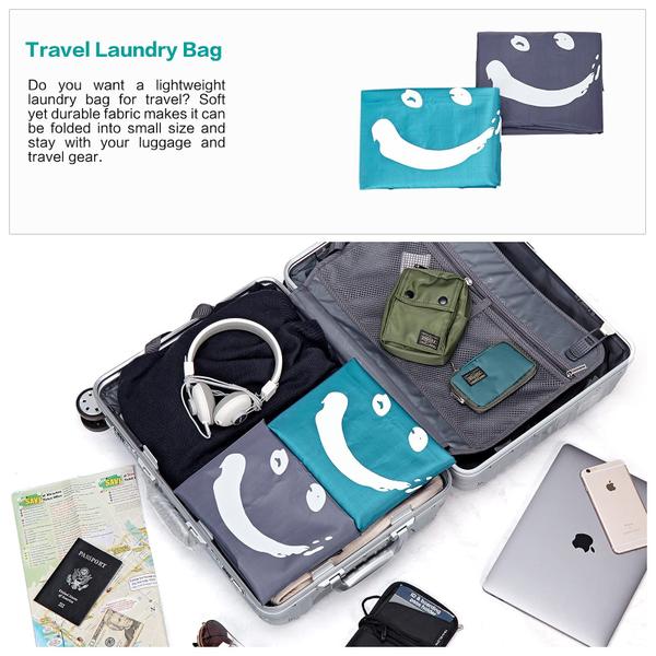 Imagem de Bolsa de roupa suja de viagem HOMEST Wash Me XL, pacote com 2, 28 x 40 polegadas