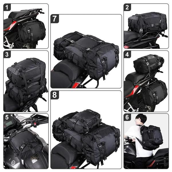 Imagem de Bolsa de Selim para Motocicleta à Prova D'Água Rhinowalk - 10L, 20L ou 30L