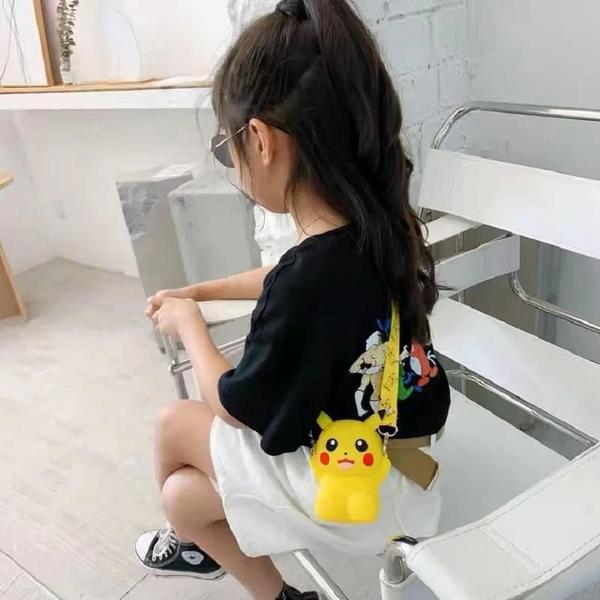 Imagem de Bolsa de Silicone Infantil Pokémon Pikachu - Porta Objetos e Figuras