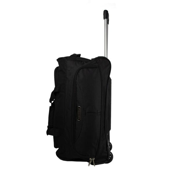 Bolsa de Viagem com Rodas Poliéster Santino Preta - 1U01 Imagem de Bolsa de Viagem com Rodas Poliéster Santino Preta - 1U01