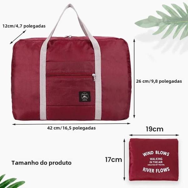 Imagem de Bolsa de Viagem Dobrável Feminina - Leve e de Grande Capacidade para Viagens de Fim de Semana