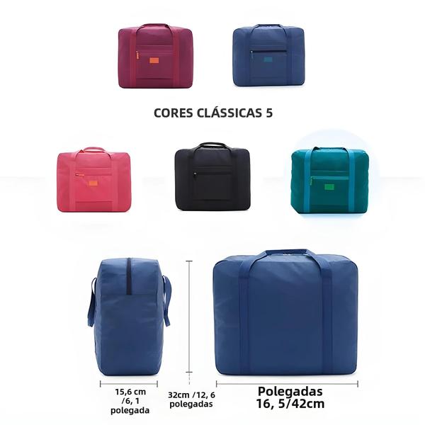 Imagem de Bolsa de Viagem Dobrável Leve - Para Homens e Mulheres - Ideal para Fins de Semana