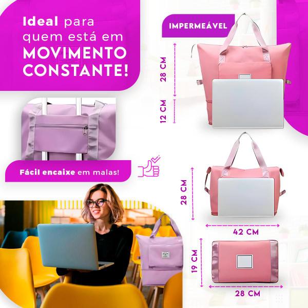 Imagem de Bolsa De Viagem Multifuncional Dobrável De Grande Capacidade