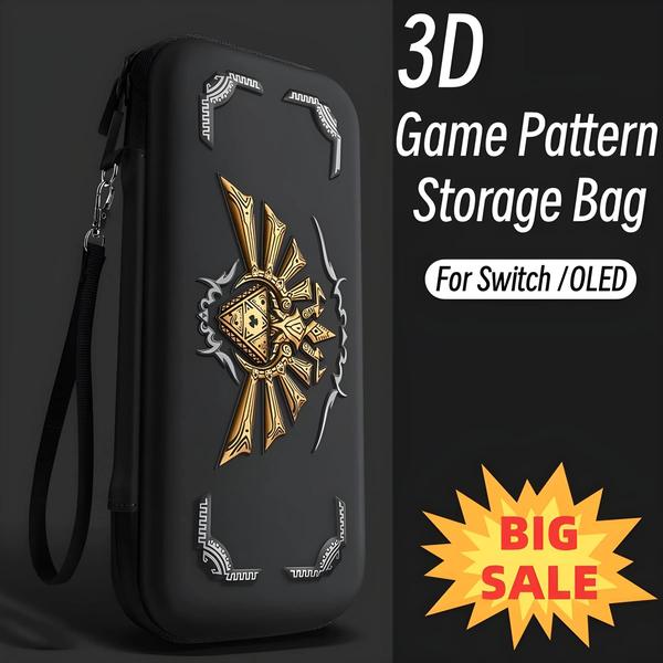 Imagem de Bolsa de Viagem Protetora 3D para Nintendo Switch OLED - Com Armazenamento de Acessórios