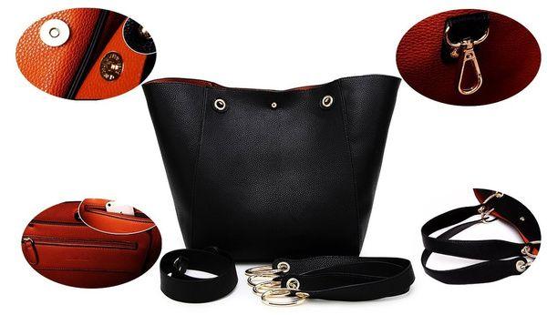 Imagem de Bolsa e bolsa Wokex Women Women Impermeável em Couro Vermelho