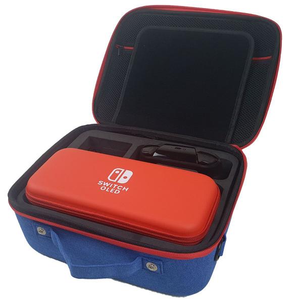 Imagem de Bolsa e Case Compatível Com Nintendo Switch Oled Mala Estojo Viagem 2 em 1