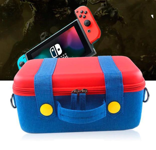 Imagem de Bolsa e Case Compatível Com Nintendo Switch Oled Mala Estojo Viagem 2 em 1