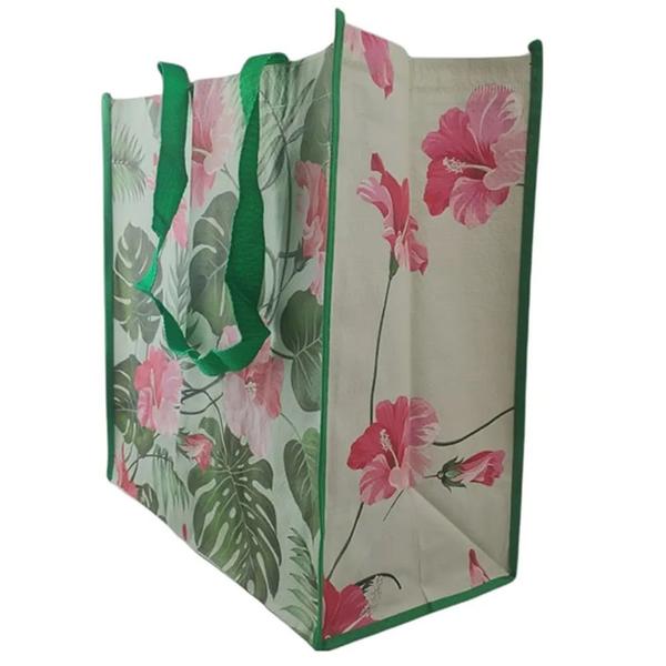 Imagem de Bolsa Ecobag Sacola Ecologica Resistente Kit 15 Unidades Alça Compras Mercado Feira Pratica Lavavel Reutilizavel Dobravel Facilidade