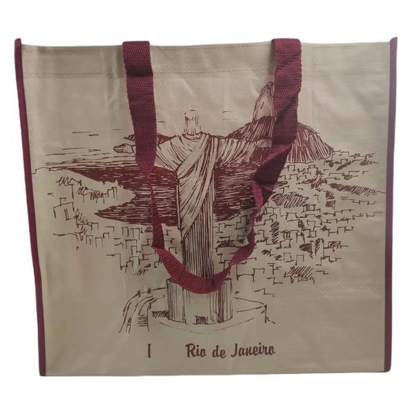 Imagem de Bolsa Ecologica Reutilizavel Ecobag Kit 10 Unidades Compras Mercado Sacola de Ombro Alça Resistente Dobravel Pratica