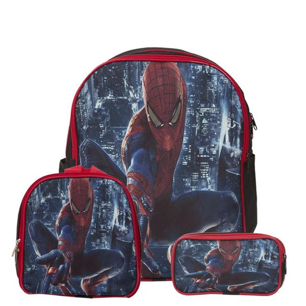 Imagem de Bolsa Escolar Infantil Homem Aranha Costas Lancheira