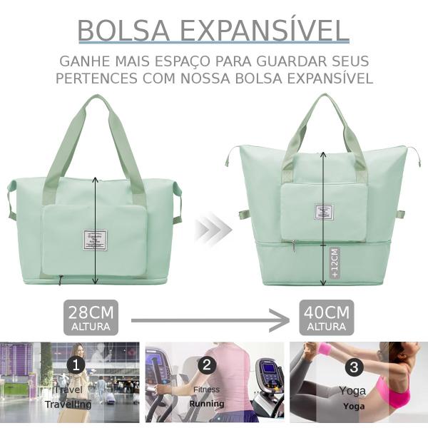 Imagem de Bolsa Esportiva Feminina Grande Mala Para Treino Academia Viagem Yoga