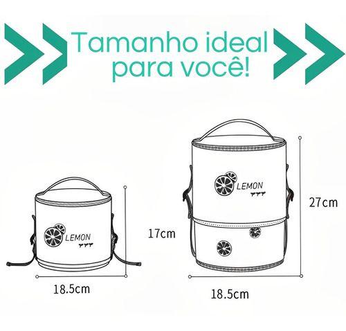 Imagem de Bolsa Estilo Lancheira Porta Refeições Aumenta Luxo Grande Premium Trabalho Escritorio Reunião Escolar Academia Nutrição