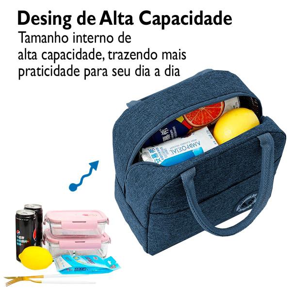 Imagem de Bolsa Estilo Térmica Lancheira Pratica Material Resistente Forte Para Mulheres Crianças Escola Trabalho Academia Treino