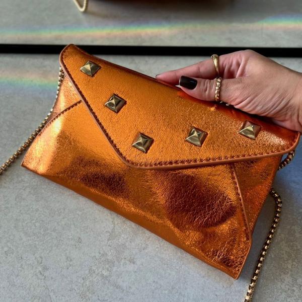 Imagem de Bolsa Feminina Bag Metalizada Alça De Ombro Cores Luxo Festa