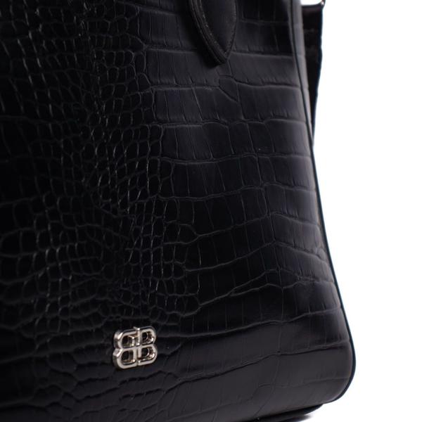 Imagem de Bolsa Feminina Be Forever Tote Média Croco Preta