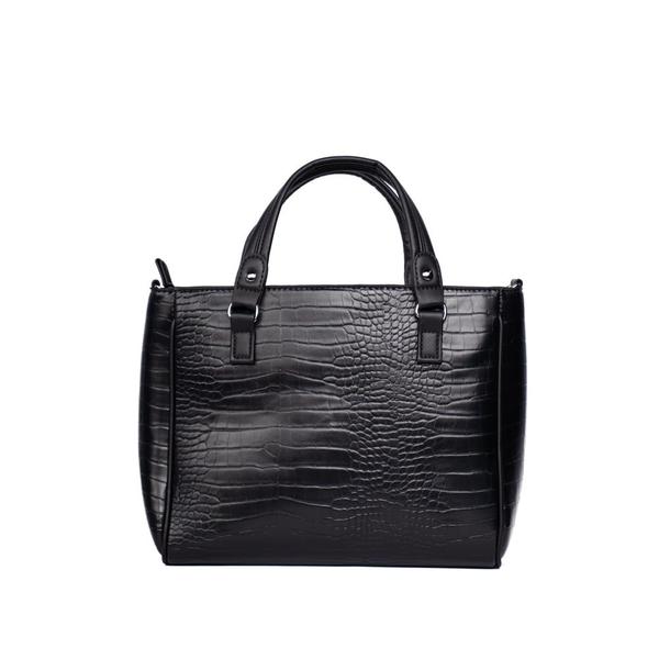 Imagem de Bolsa Feminina Be Forever Tote Média Croco Preta