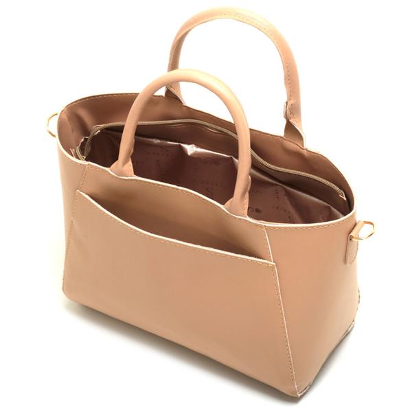 Imagem de Bolsa Feminina Bicolor Com Bolso Externo + Alça Transversal