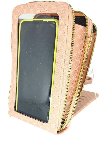 Imagem de Bolsa feminina carteira porta celular visor touch crossbody