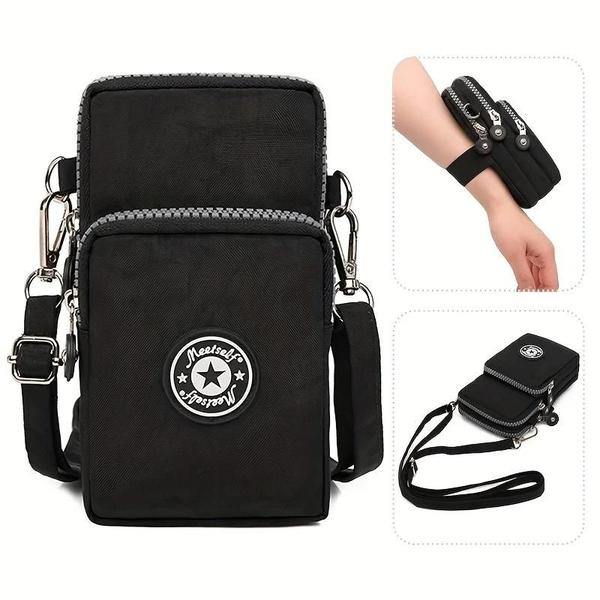 Imagem de Bolsa Feminina Crossbody Vertical para Celular - Bolsa de Pano para Caminhada