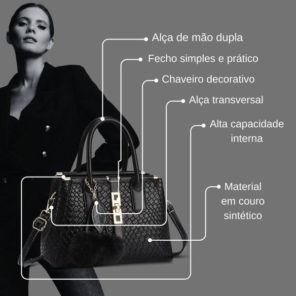 Imagem de Bolsa Feminina Espaçosa E Versátil Tendencia Natal Reveillon