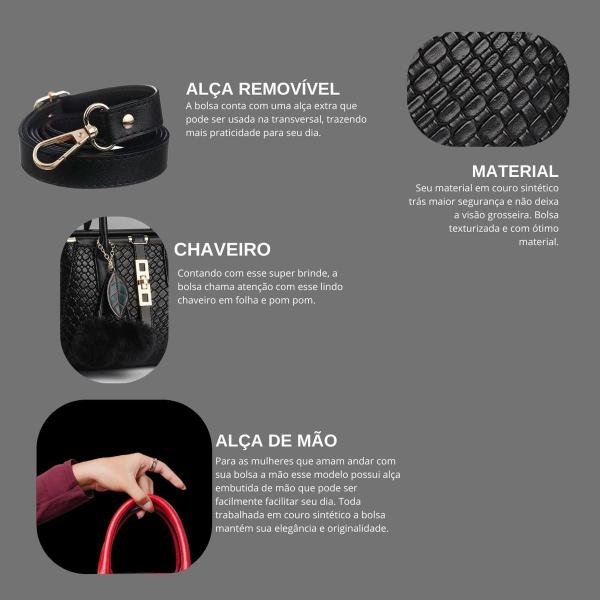 Imagem de Bolsa Feminina Espaçosa E Versátil Tendencia Natal Reveillon