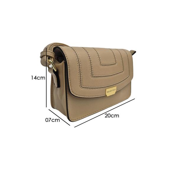 Imagem de Bolsa Feminina Flap Transversal Alça Ombro Tiracolo Mini Bag Pequena Porta Celular Golden Fênix