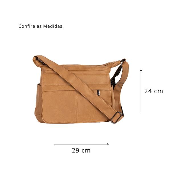 Imagem de Bolsa Feminina Média com Bolso Antifurto Alça de Ombro e Transversal Divisórias Casual Dia a Dia Prática