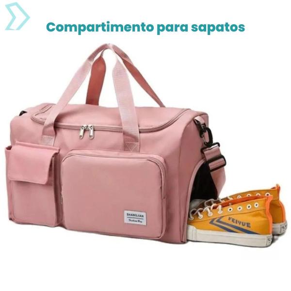 Imagem de Bolsa Feminina Para Academia Esportiva Mala Viagem Mochila Transversal Fitness Treino Dia a Dia