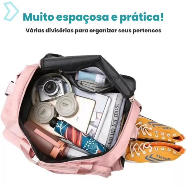 Imagem de Bolsa Feminina Para Academia Esportiva Mala Viagem Mochila Transversal Fitness Treino Dia a Dia