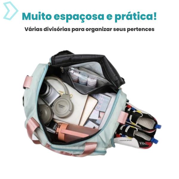 Imagem de Bolsa Feminina Para Academia Esportiva Mala Viagem Mochila Transversal Fitness Treino Dia a Dia