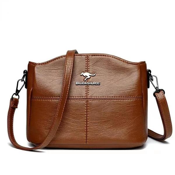 Imagem de Bolsa Feminina Pequena de Couro Macio - Bolsa de Ombro Crossbody Elegante 2023