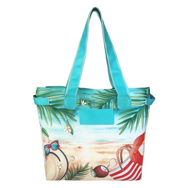 Imagem de Bolsa Feminina Praia Grande Azul Impermeável Magicc B-232