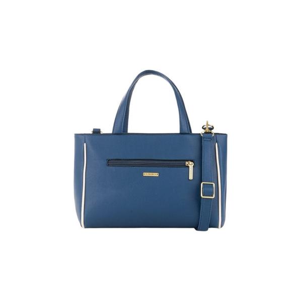 Imagem de Bolsa Feminina Rafitthy Detalhes Dourados Azul Indigo