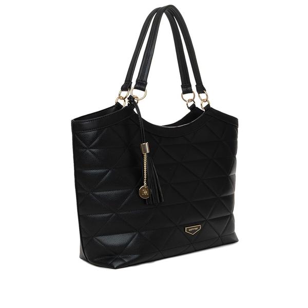 Imagem de Bolsa Feminina Rafitthy Matelassê Tiracolo Grande Preto