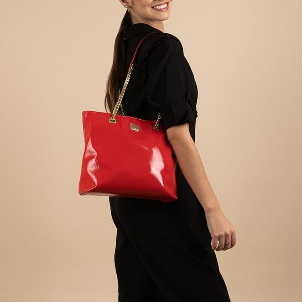 Imagem de Bolsa Feminina Rafitthy Verniz Vermelho Ferrari