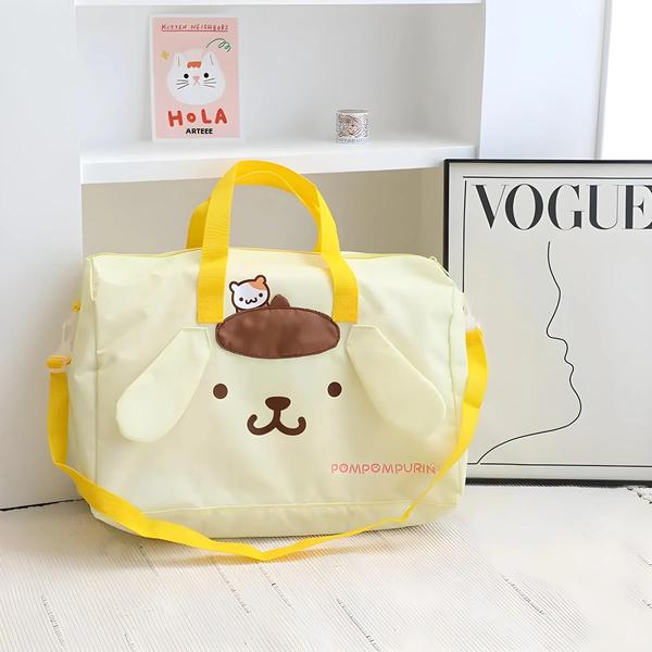 Imagem de Bolsa Feminina Sanrio Hello Kitty & Cinnamoroll - Dobrável, Crossbody e com Carrinho Ajustável