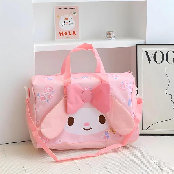 Imagem de Bolsa Feminina Sanrio Hello Kitty & Cinnamoroll - Dobrável, Crossbody e com Carrinho Ajustável